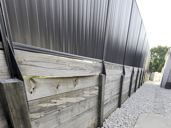 Timber retaining wall built by Joel's Landscaping Solutions, Ipswich